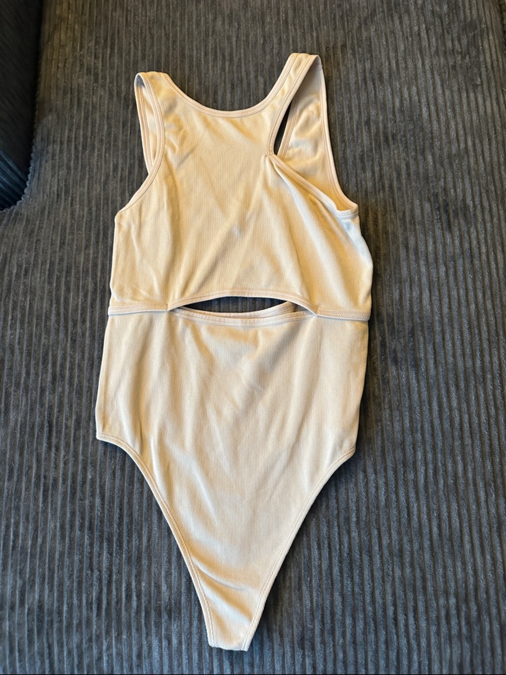 Target Beige Women's Cutout Bodysuit
